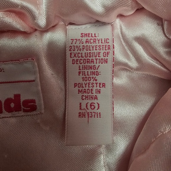 Kids Pink Heart‎ Faux Fur Hooded Jacket Zipper Soft Cozy Outerwear - Picture 6 of 7